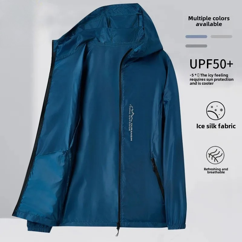 Cycling Commute Jacket - Sommer-Sonnenschutzjacke für Herren, ultraleicht, atmungsaktiv, UPF50+,