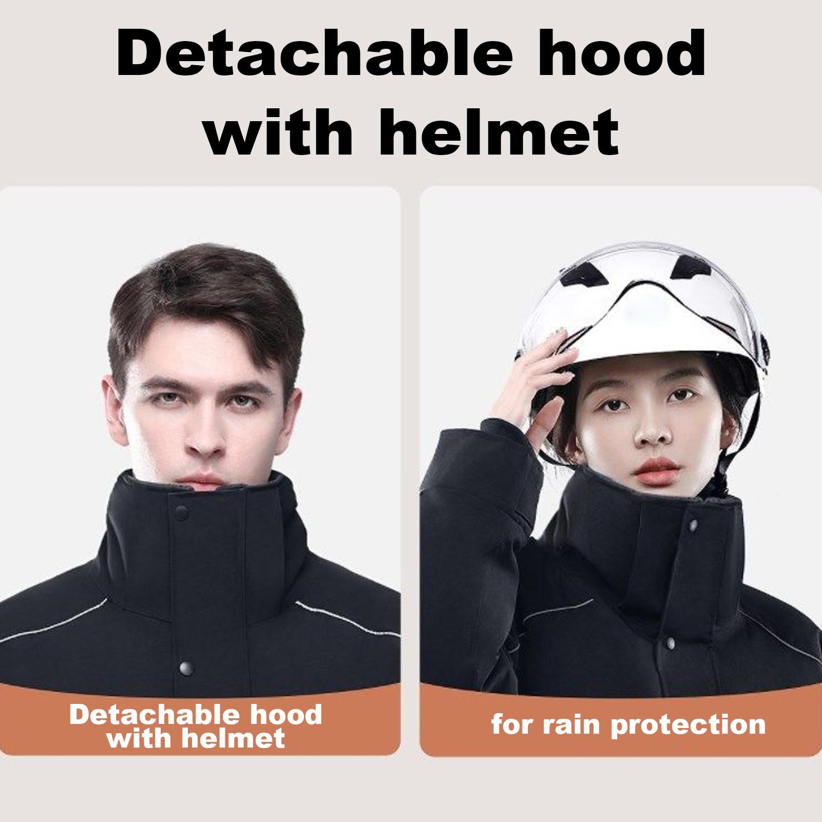 Cycling Commute Clothes - Motorrad-Winterjacke, 4 Taschen, warme Kleidung mit