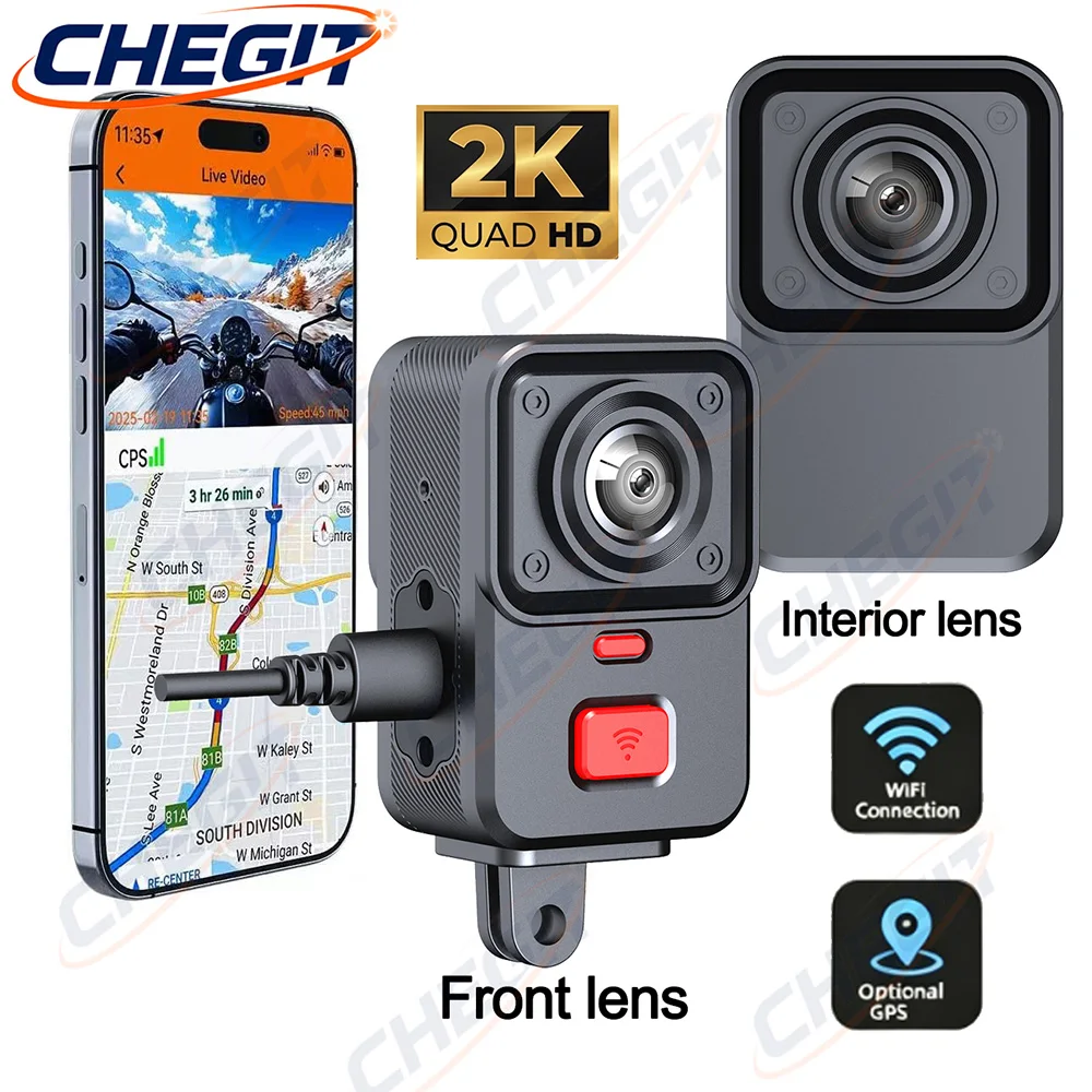 Cycling Loop - 2-Kamera-Motorrad-DVR 2K HD WiFi & GPS