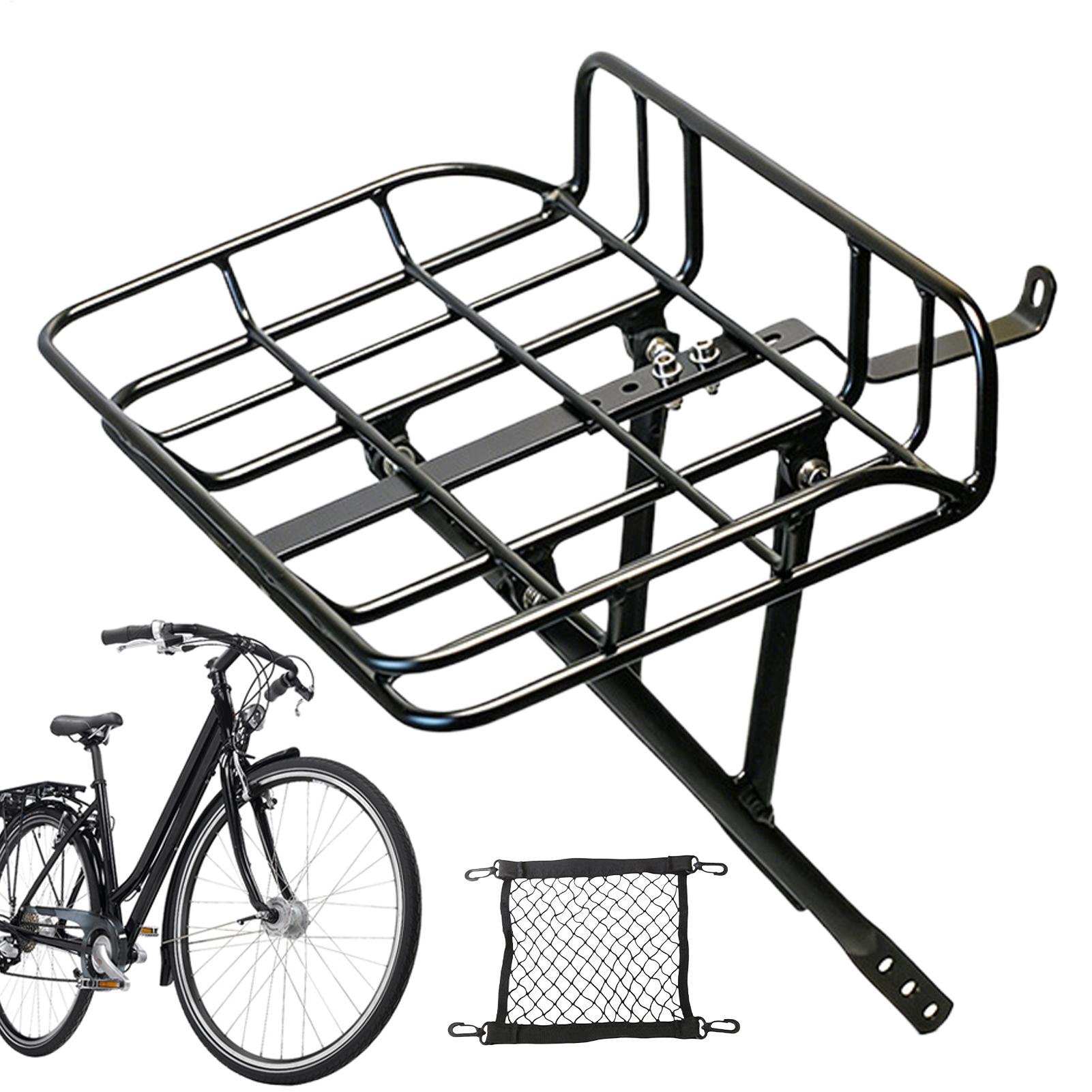 Cycling Commuting - Schnell abnehmbarer Fahrradkorb vorne, großer Metall-Transportkorb