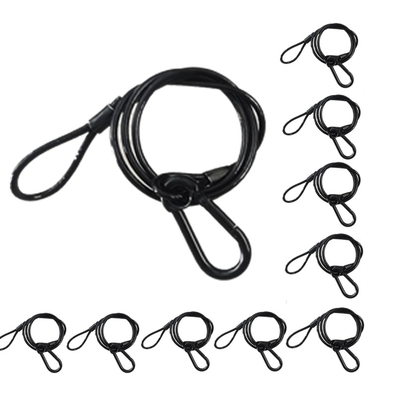 Cable Lock Flexible - 10 teile/los Schwarz 3mm * 70