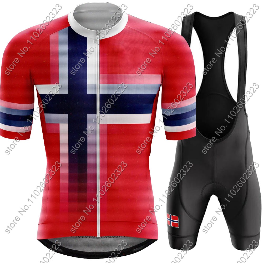 Cycling Commute Shorts - 2024 Norwegen Rad trikot Nationalmannschaft Set