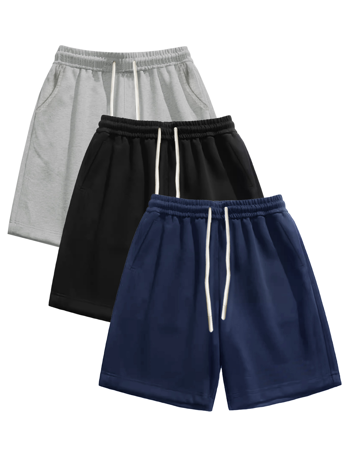 Cycling Commute Shorts - 3-teilige Herren-Shorts, Sommer-Shorts in einfarbiger Ausführung