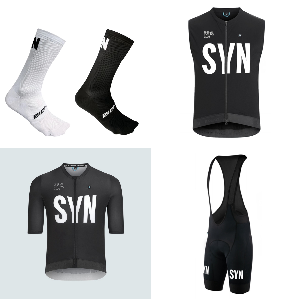 Cycling Commute Shorts - Sommer-Kurzarm-Fahrradanzug 2026 Schwarz-Blau SYN Praktisches Radsport-Trikot