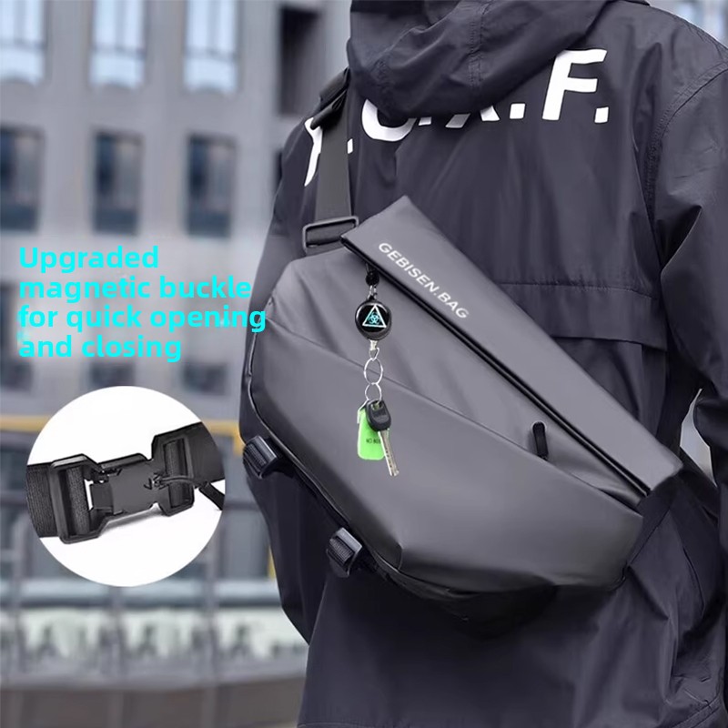 Cycling Commuting - Herren-Umhängetasche mit magnetischer Schnalle, große Kapazität,