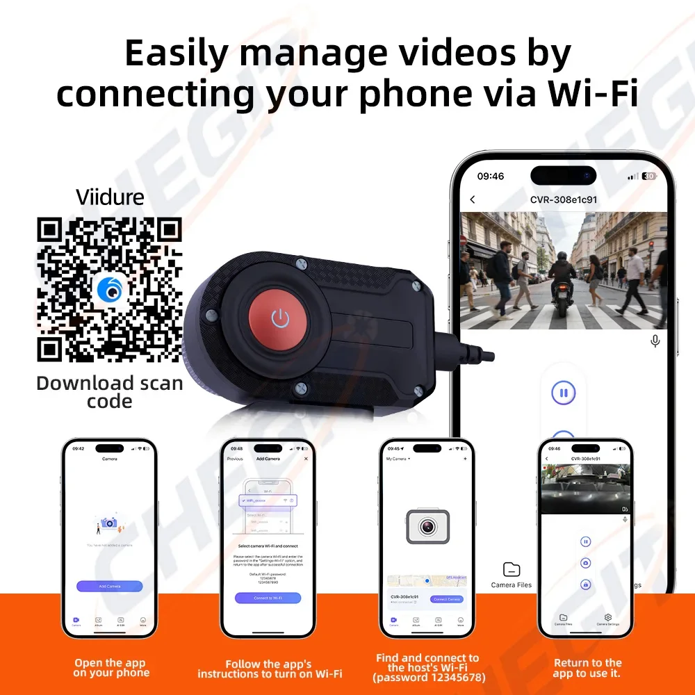 Motorrad-DVR 2K HD WiFi mit wa – Cycling Loop Bewertung und Preis