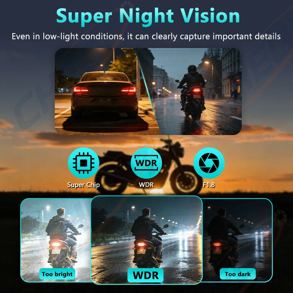 Neue 2K HD Motorrad DVR WiFi A – Cycling Loop Bewertung und Preis